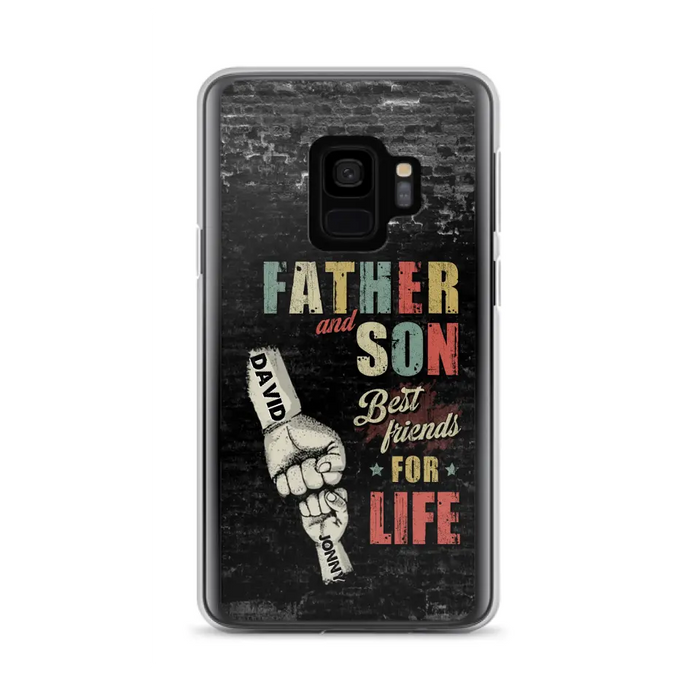 Custom Personalized Father Phone Case - Upto 5 Children - Father's Day Gift Idea from Sons/Daughters - Father And Son/Daughter Best Friends For Life - Case for iPhone/Samsung