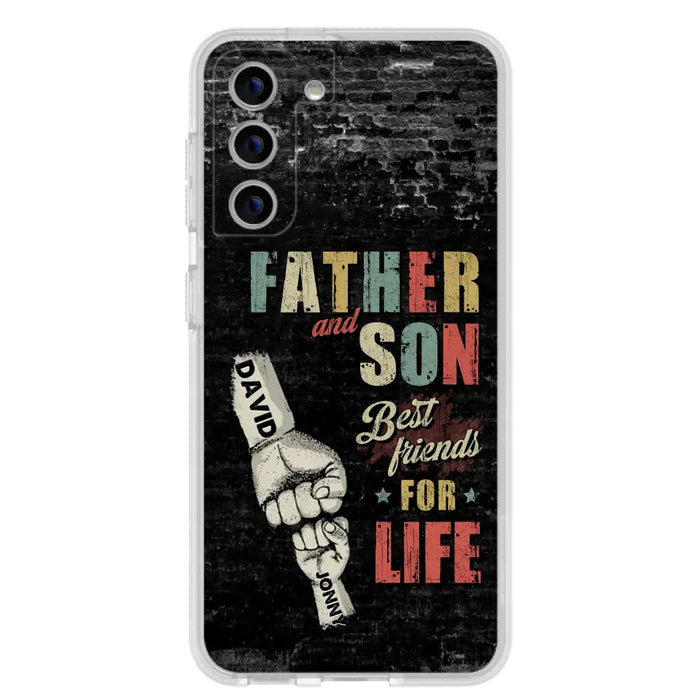 Custom Personalized Father Phone Case - Upto 5 Children - Father's Day Gift Idea from Sons/Daughters - Father And Son/Daughter Best Friends For Life - Case for iPhone/Samsung