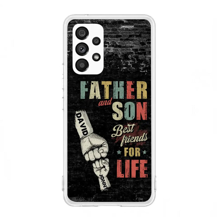 Custom Personalized Father Phone Case - Upto 5 Children - Father's Day Gift Idea from Sons/Daughters - Father And Son/Daughter Best Friends For Life - Case for iPhone/Samsung