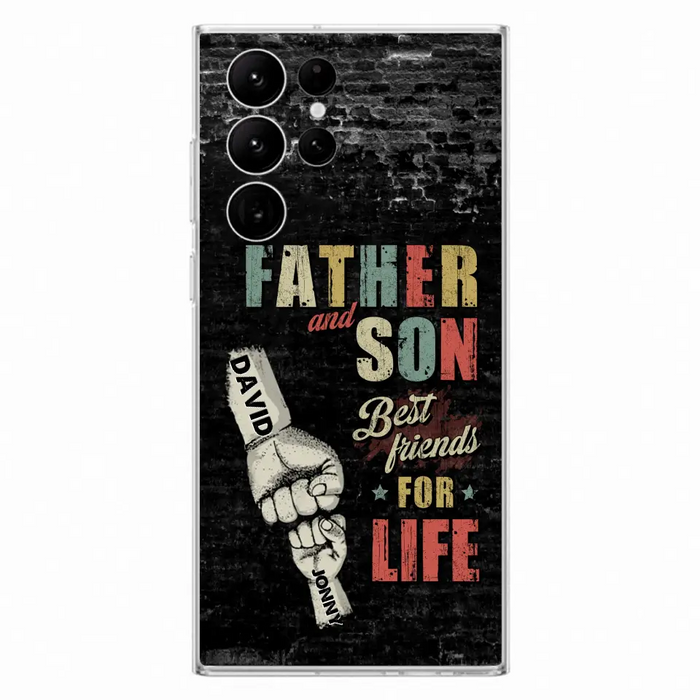 Custom Personalized Father Phone Case - Upto 5 Children - Father's Day Gift Idea from Sons/Daughters - Father And Son/Daughter Best Friends For Life - Case for iPhone/Samsung