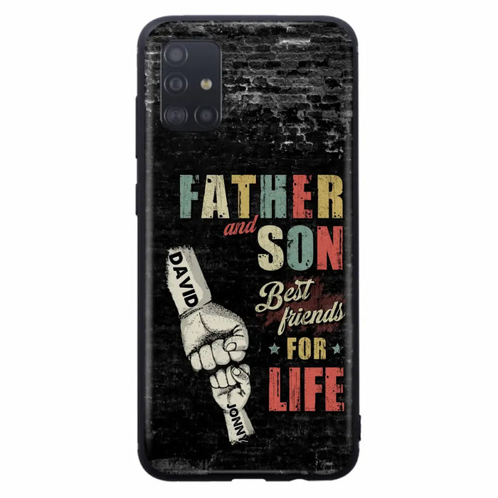 Custom Personalized Father Phone Case - Upto 5 Children - Father's Day Gift Idea from Sons/Daughters - Father And Son/Daughter Best Friends For Life - Case for iPhone/Samsung