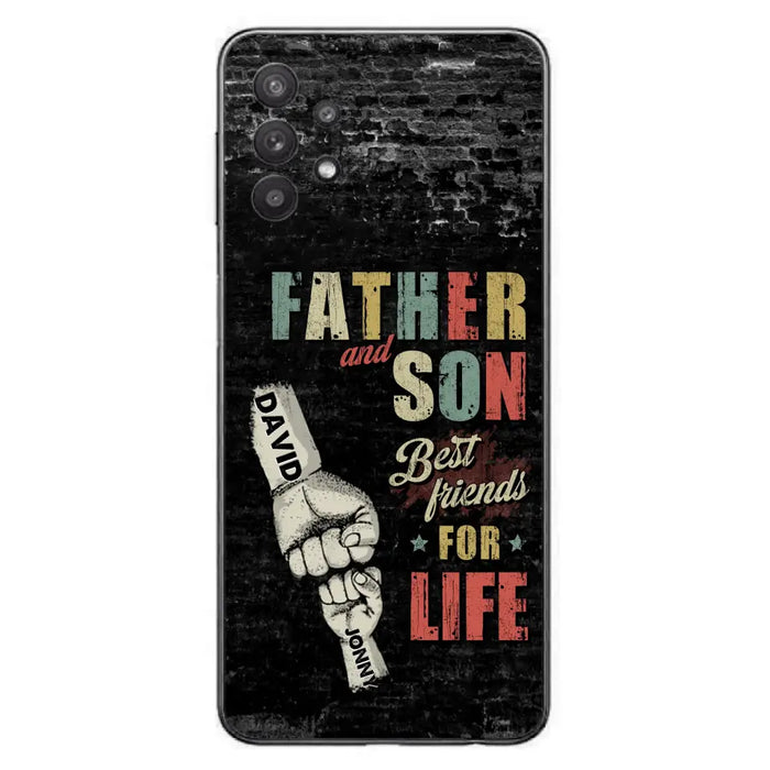 Custom Personalized Father Phone Case - Upto 5 Children - Father's Day Gift Idea from Sons/Daughters - Father And Son/Daughter Best Friends For Life - Case for iPhone/Samsung