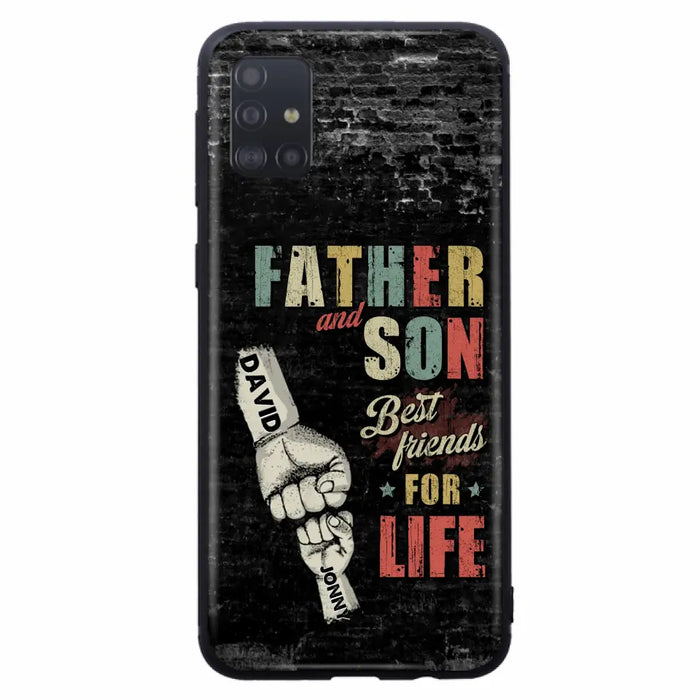 Custom Personalized Father Phone Case - Upto 5 Children - Father's Day Gift Idea from Sons/Daughters - Father And Son/Daughter Best Friends For Life - Case for iPhone/Samsung