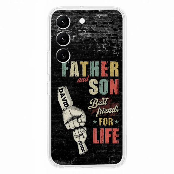 Custom Personalized Father Phone Case - Upto 5 Children - Father's Day Gift Idea from Sons/Daughters - Father And Son/Daughter Best Friends For Life - Case for iPhone/Samsung