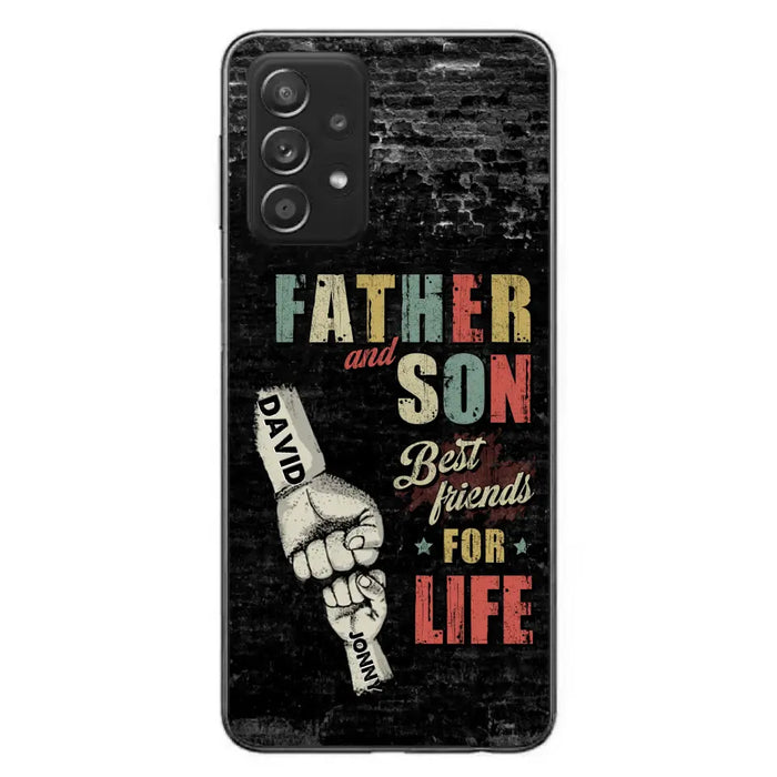 Custom Personalized Father Phone Case - Upto 5 Children - Father's Day Gift Idea from Sons/Daughters - Father And Son/Daughter Best Friends For Life - Case for iPhone/Samsung