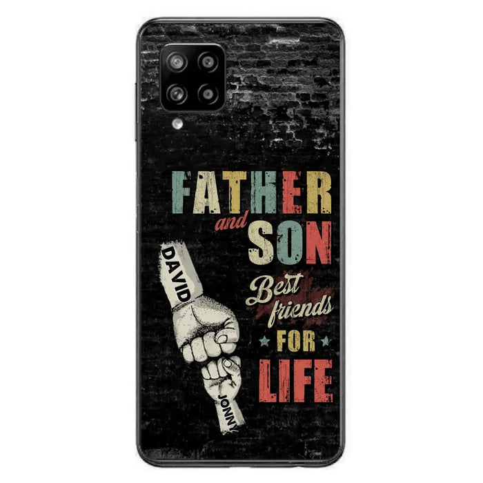 Custom Personalized Father Phone Case - Upto 5 Children - Father's Day Gift Idea from Sons/Daughters - Father And Son/Daughter Best Friends For Life - Case for iPhone/Samsung