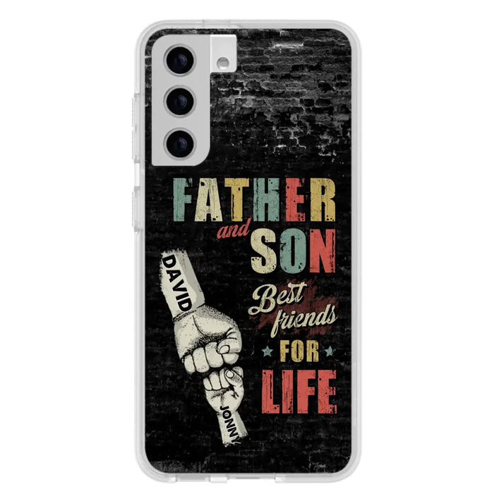 Custom Personalized Father Phone Case - Upto 5 Children - Father's Day Gift Idea from Sons/Daughters - Father And Son/Daughter Best Friends For Life - Case for iPhone/Samsung