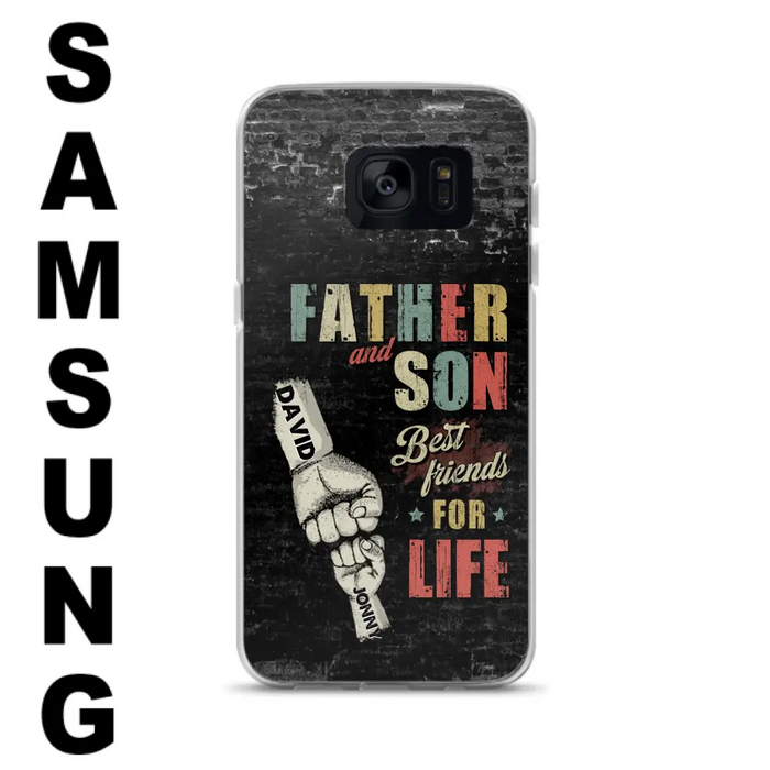 Custom Personalized Father Phone Case - Upto 5 Children - Father's Day Gift Idea from Sons/Daughters - Father And Son/Daughter Best Friends For Life - Case for iPhone/Samsung