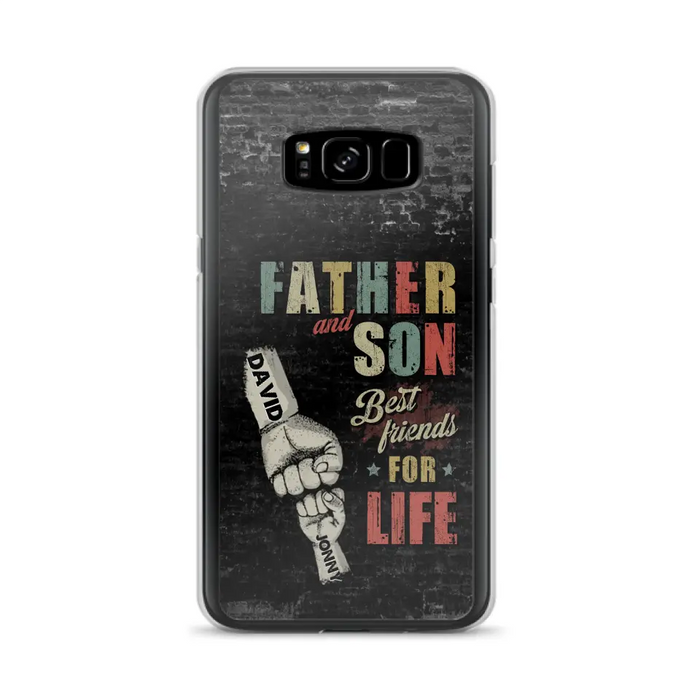 Custom Personalized Father Phone Case - Upto 5 Children - Father's Day Gift Idea from Sons/Daughters - Father And Son/Daughter Best Friends For Life - Case for iPhone/Samsung