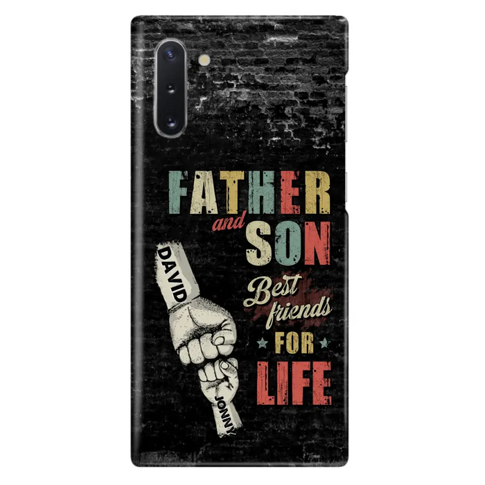 Custom Personalized Father Phone Case - Upto 5 Children - Father's Day Gift Idea from Sons/Daughters - Father And Son/Daughter Best Friends For Life - Case for iPhone/Samsung