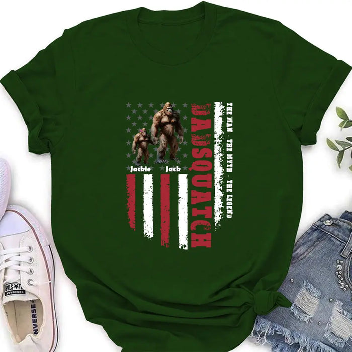 Personalized Dadsquatch Shirt/Hoodie - Gift Idea For Father's Day - Upto 6 Kids - Dadsquatch The Man - The Myth - The Legend