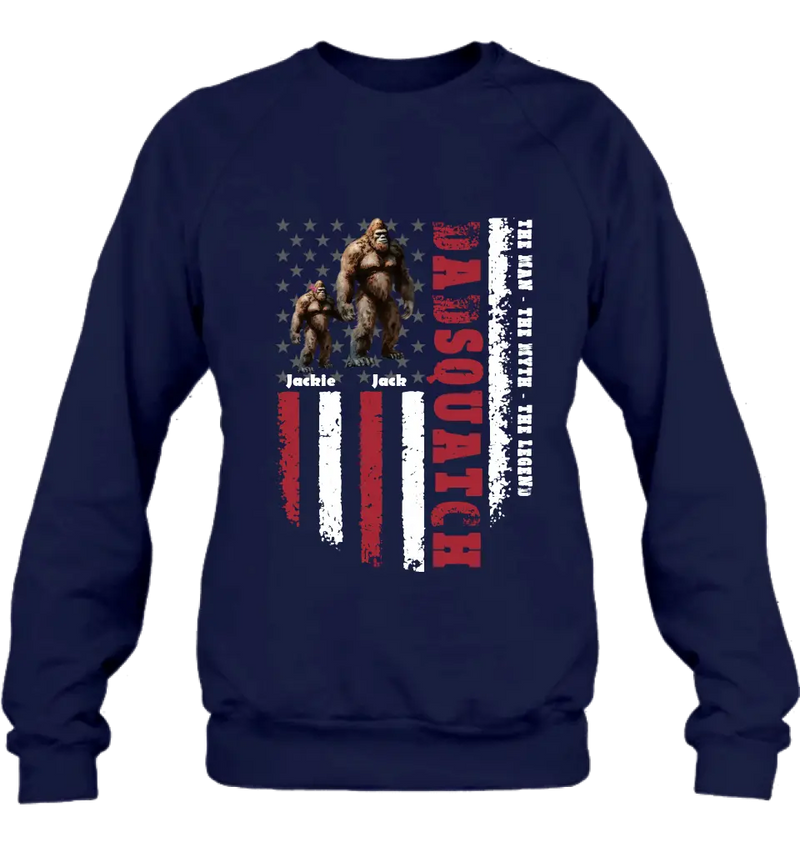 Personalized Dadsquatch Shirt/Hoodie - Gift Idea For Father's Day - Up to 6 Kids - Dadsquatch The Man - The Myth - The Legend