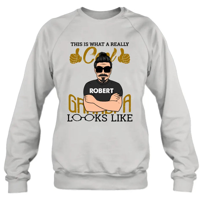 Personalized Cool Grandpa Shirt/Hoodie - Gift Idea For Grandpa - This Is What A Really Cool Grandpa Looks Like
