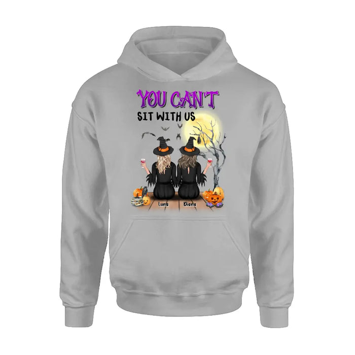 Custom Personalized Halloween Shirt/ Hoodie - Halloween Gift For Friends/ Besties - Up to 5 Girls - You Can't Sit With Us