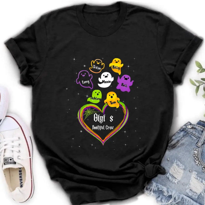 Custom Personalized Gigi's Bootiful Crew T-shirt/Sleeve/Sweatshirt/Hoodie - Halloween gift for Grandma - Up to 7 Grandkids