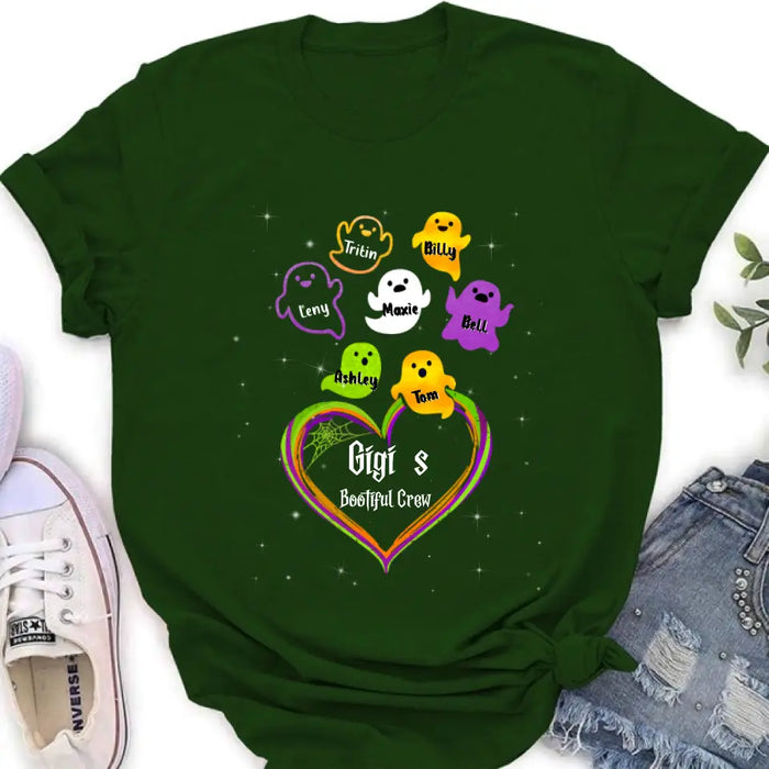 Custom Personalized Gigi's Bootiful Crew T-shirt/Sleeve/Sweatshirt/Hoodie - Halloween gift for Grandma - Up to 7 Grandkids