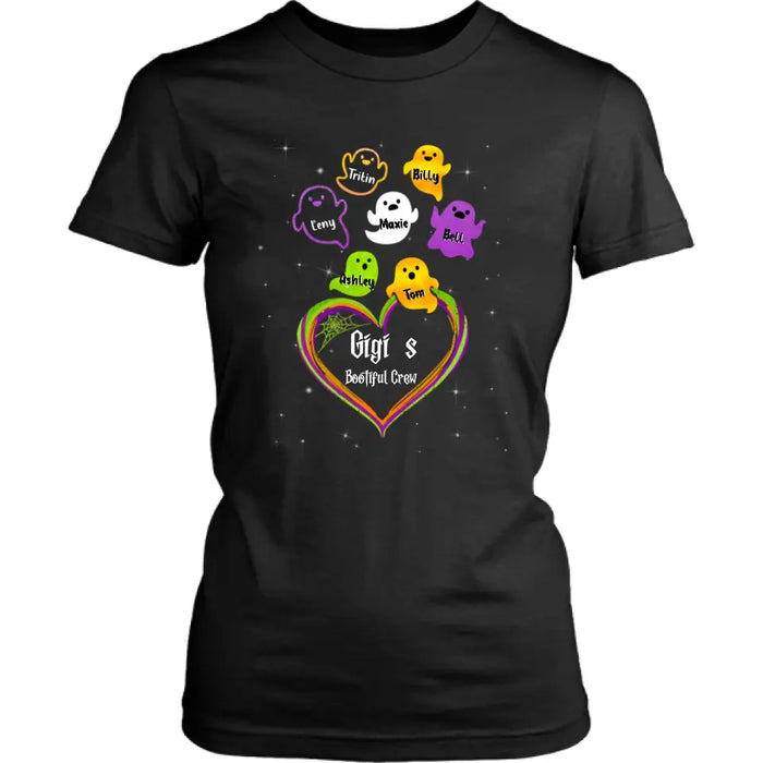 Custom Personalized Gigi's Bootiful Crew T-shirt/Sleeve/Sweatshirt/Hoodie - Halloween gift for Grandma - Up to 7 Grandkids