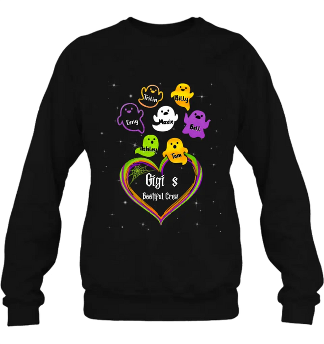 Custom Personalized Gigi's Bootiful Crew T-shirt/Sleeve/Sweatshirt/Hoodie - Halloween gift for Grandma - Up to 7 Grandkids