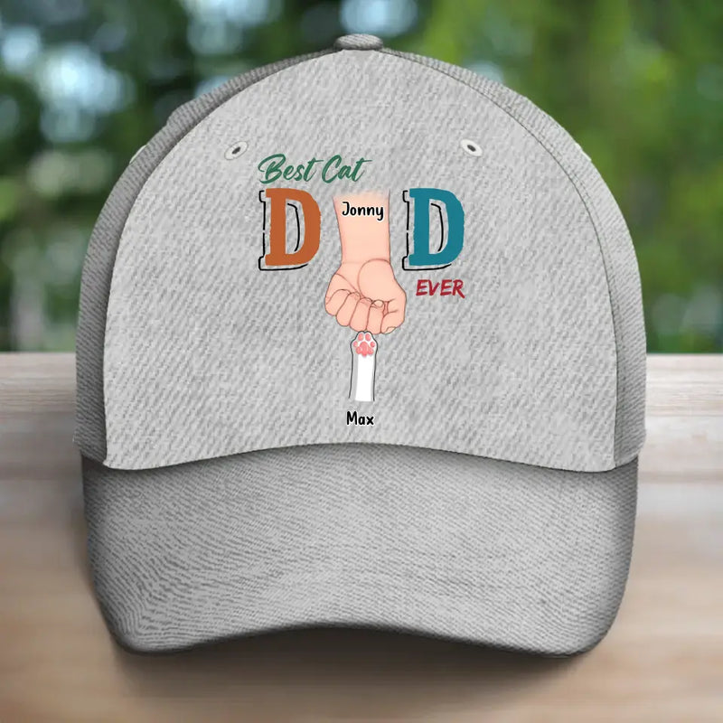 Personalized Cat Dad Baseball Cap - Up to 6 Cats - Father's Day Gift Idea for Cat Owners - Best Cat Dad Ever
