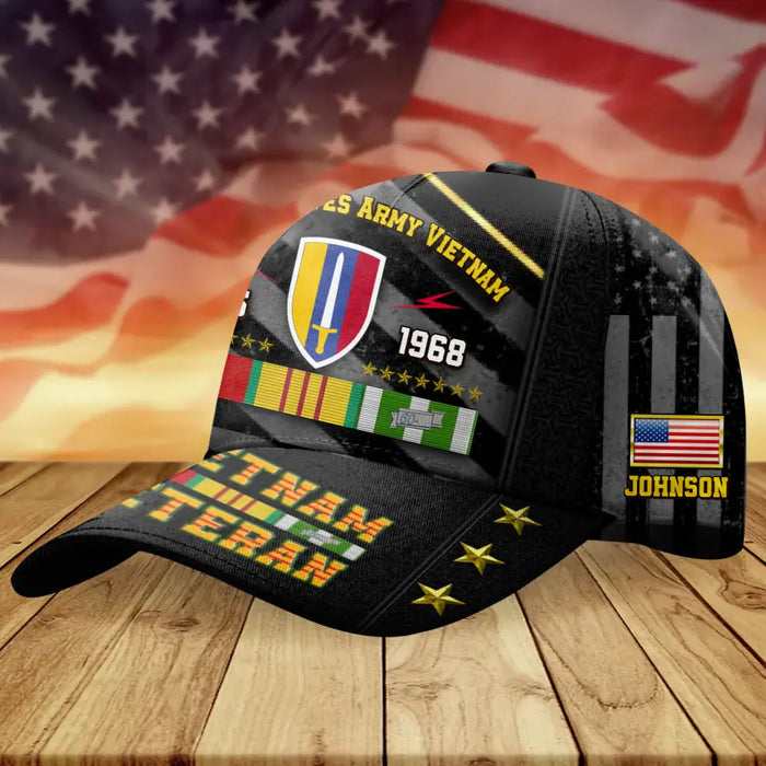 Custom Personalized Vietnam Veteran Cap - Birthday/Father's Day Gift For Veteran