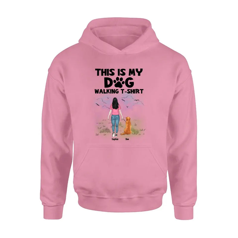 Personalized Dog Shirt/Hoodie - Up to 4 Dogs - Gift Idea For Dog Lovers - This Is My Dog Walking T-Shirt