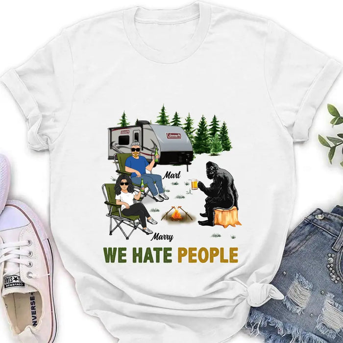 Custom Personalized Camping Shirt/Hoodie - Gift Idea For Camping Lover - We Hate People