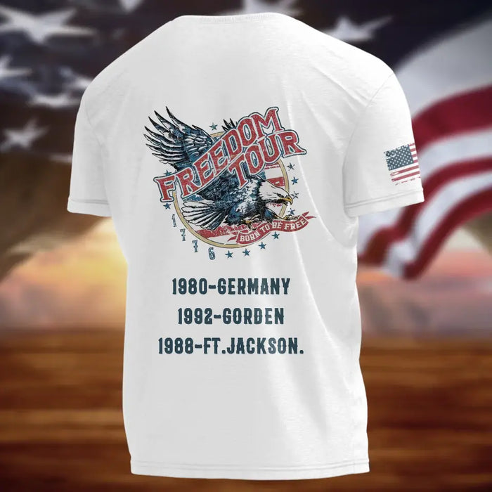 Custom Personalized Patriot Veteran Shirt Freedom Tour - Gift Idea For Veteran/ Independence Day