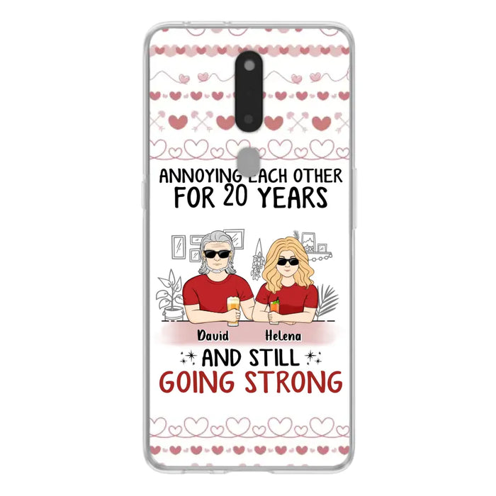 Custom Personalized Couple Phone Case - Best Gift Idea For Couple/Husband/Father's Day - Annoying Each Other For 20 Years And Still Going Strong - Case For Oppo/Xiaomi/Huawei