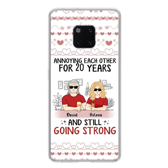 Custom Personalized Couple Phone Case - Best Gift Idea For Couple/Husband/Father's Day - Annoying Each Other For 20 Years And Still Going Strong - Case For Oppo/Xiaomi/Huawei