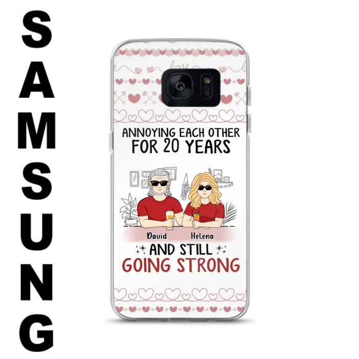 Custom Personalized Couple Phone Case - Best Gift Idea For Couple/Husband/Father's Day - Annoying Each Other For 20 Years And Still Going Strong - Case For iPhone/Samsung