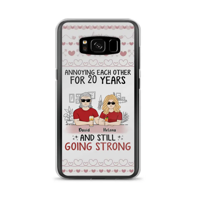 Custom Personalized Couple Phone Case - Best Gift Idea For Couple/Husband/Father's Day - Annoying Each Other For 20 Years And Still Going Strong - Case For iPhone/Samsung