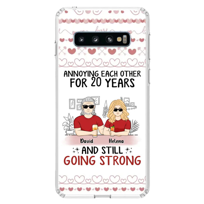 Custom Personalized Couple Phone Case - Best Gift Idea For Couple/Husband/Father's Day - Annoying Each Other For 20 Years And Still Going Strong - Case For iPhone/Samsung