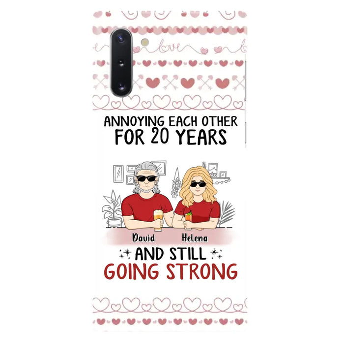 Custom Personalized Couple Phone Case - Best Gift Idea For Couple/Husband/Father's Day - Annoying Each Other For 20 Years And Still Going Strong - Case For iPhone/Samsung