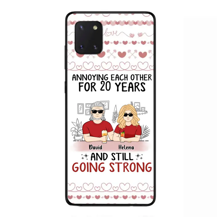 Custom Personalized Couple Phone Case - Best Gift Idea For Couple/Husband/Father's Day - Annoying Each Other For 20 Years And Still Going Strong - Case For iPhone/Samsung