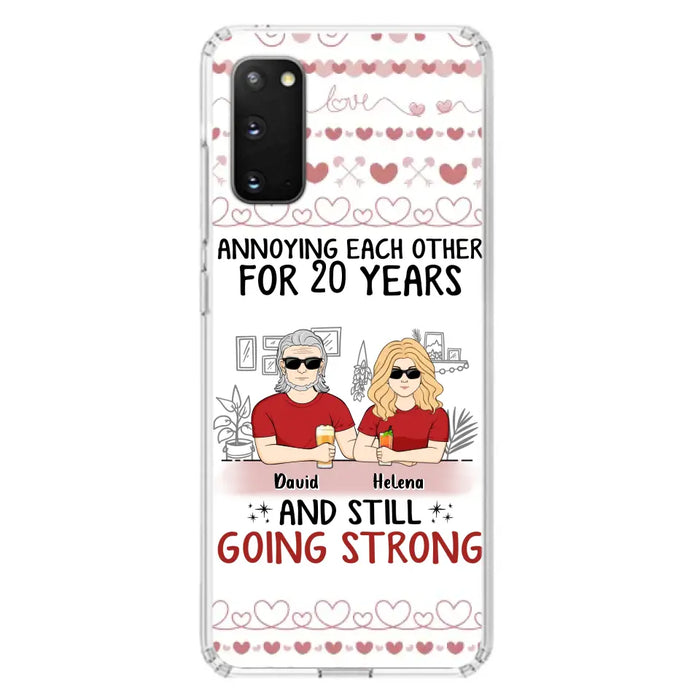 Custom Personalized Couple Phone Case - Best Gift Idea For Couple/Husband/Father's Day - Annoying Each Other For 20 Years And Still Going Strong - Case For iPhone/Samsung