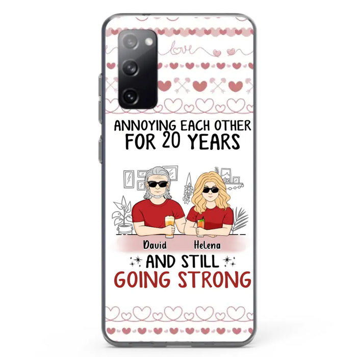 Custom Personalized Couple Phone Case - Best Gift Idea For Couple/Husband/Father's Day - Annoying Each Other For 20 Years And Still Going Strong - Case For iPhone/Samsung