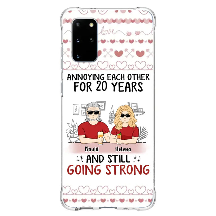 Custom Personalized Couple Phone Case - Best Gift Idea For Couple/Husband/Father's Day - Annoying Each Other For 20 Years And Still Going Strong - Case For iPhone/Samsung