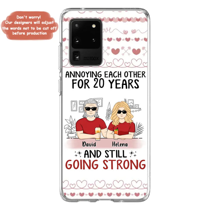 Custom Personalized Couple Phone Case - Best Gift Idea For Couple/Husband/Father's Day - Annoying Each Other For 20 Years And Still Going Strong - Case For iPhone/Samsung