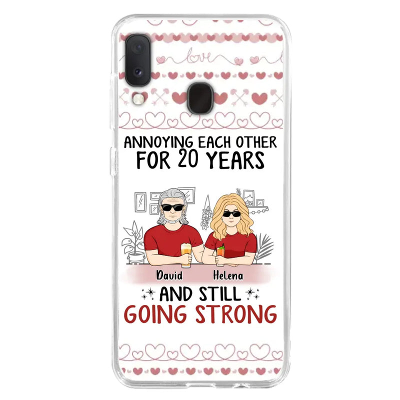 Custom Personalized Couple Phone Case - Best Gift Idea For Couple/Husband/Father's Day - Annoying Each Other For 20 Years And Still Going Strong - Case For iPhone/Samsung