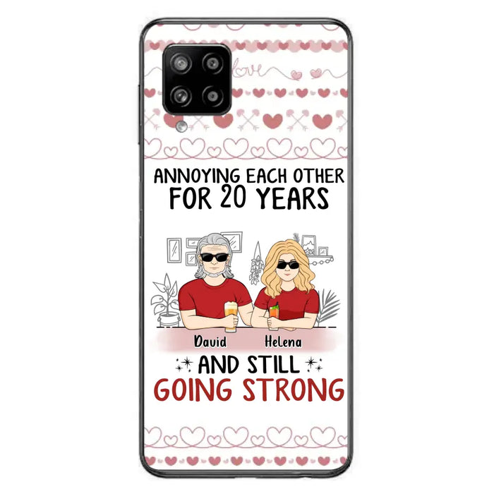 Custom Personalized Couple Phone Case - Best Gift Idea For Couple/Husband/Father's Day - Annoying Each Other For 20 Years And Still Going Strong - Case For iPhone/Samsung