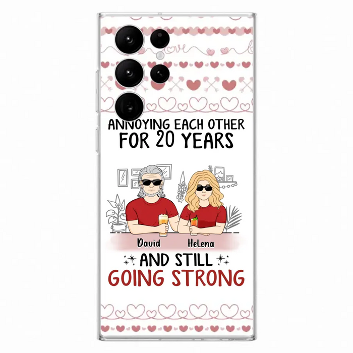 Custom Personalized Couple Phone Case - Best Gift Idea For Couple/Husband/Father's Day - Annoying Each Other For 20 Years And Still Going Strong - Case For iPhone/Samsung