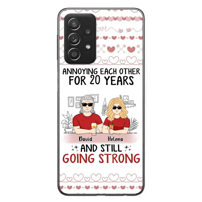 Custom Personalized Couple Phone Case - Best Gift Idea For Couple/Husband/Father's Day - Annoying Each Other For 20 Years And Still Going Strong - Case For iPhone/Samsung