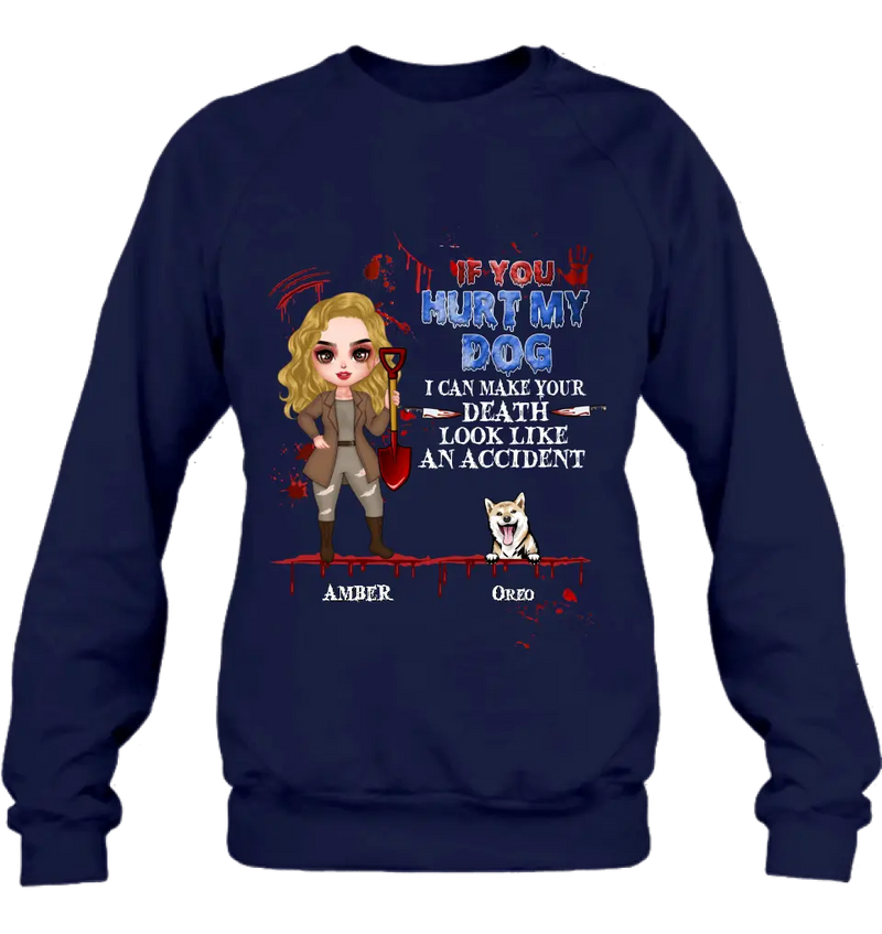 Personalized Halloween Shirt/Hoodie - Up to 5 Pets - Halloween Gift Idea for Dog/Cat Lovers - If You Hurt My Dog/Cat I Can Make Your Death Look Like An Accident
