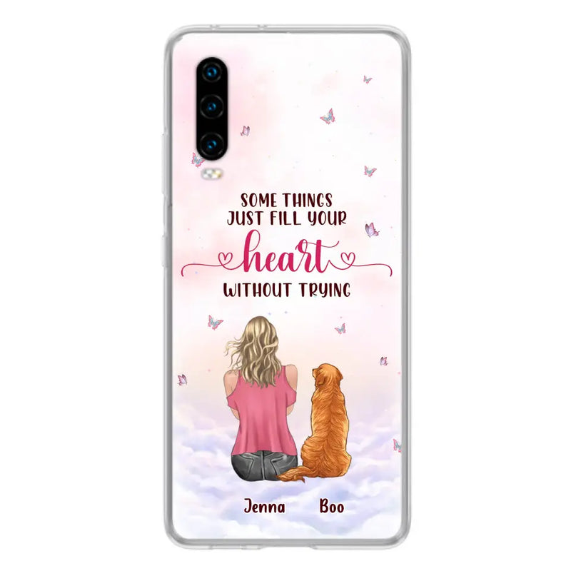 Personalized Dog Mom Phone Case - Up to 5 Dogs - Gift Idea For Dog Lovers - Some Things Just Fill Your Heart Without Trying - Case for iPhone/Samsung - Case for Xiaomi/Huawei/Oppo