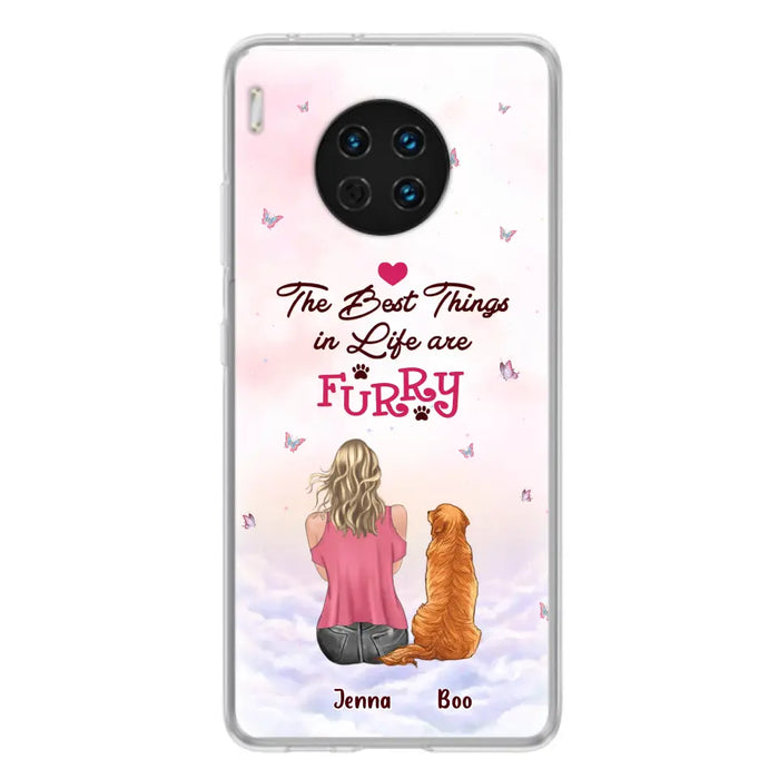 Custom Personalized Dog Mom Phone Case - Upto 5 Dogs - Gift Idea For Dog Lovers - The Best Things In Life Are Furry - Case for Xiaomi/Huawei/Oppo