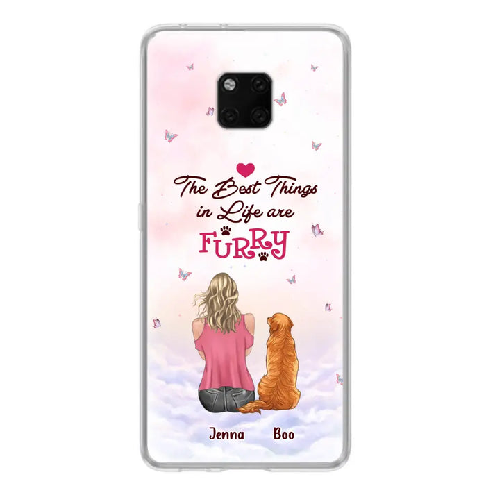 Custom Personalized Dog Mom Phone Case - Upto 5 Dogs - Gift Idea For Dog Lovers - The Best Things In Life Are Furry - Case for Xiaomi/Huawei/Oppo