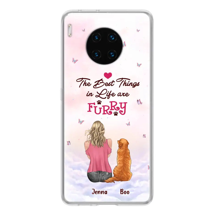 Custom Personalized Dog Mom Phone Case - Upto 5 Dogs - Gift Idea For Dog Lovers - The Best Things In Life Are Furry - Case for Xiaomi/Huawei/Oppo