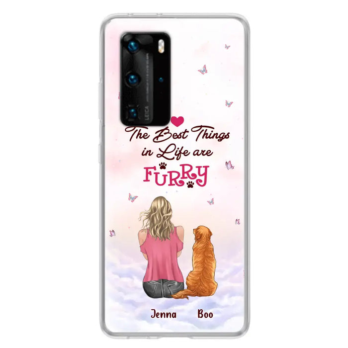 Custom Personalized Dog Mom Phone Case - Upto 5 Dogs - Gift Idea For Dog Lovers - The Best Things In Life Are Furry - Case for Xiaomi/Huawei/Oppo