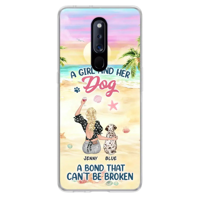 Custom Personalized Dog Mom Phone Case - Upto 6 Dogs - Gift Idea for Dog Lovers - A Girl And Her Dog A Bond That Can't Be Broken - Case for Xiaomi/Huawei/Oppo