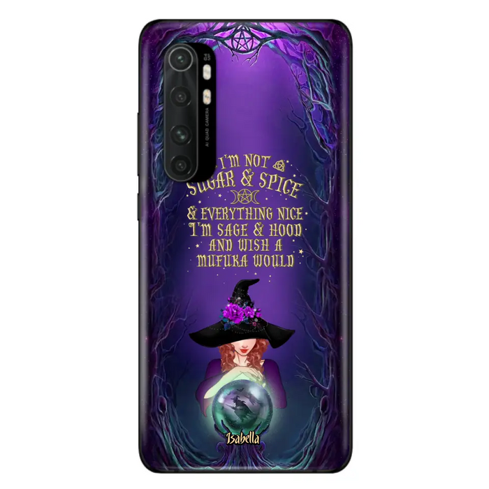 Custom Personalized Witch Phone Case - Gift Idea for Witch Lovers - I'm Not Sugar & Spice & Everything Nice - Case for Xiaomi/Huawei/Oppo